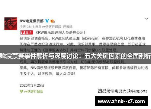 魏震禁赛事件解析与深度讨论:五大关键因素的全面剖析 魏震禁赛事件解析与深度讨论:五大关键因素的全面剖析