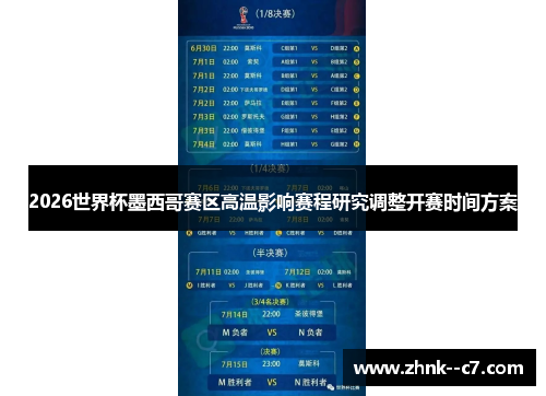 2026世界杯墨西哥赛区高温影响赛程研究调整开赛时间方案 2026世界杯墨西哥赛区高温影响赛程研究调整开赛时间方案